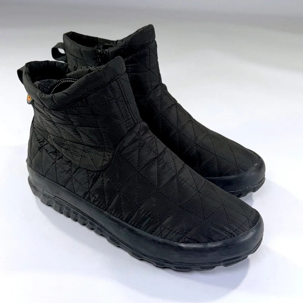 Bogs Snowday‎ II Winter Boots Womens 8 Black Waterproof Outdoor Comfort Gorpcore
